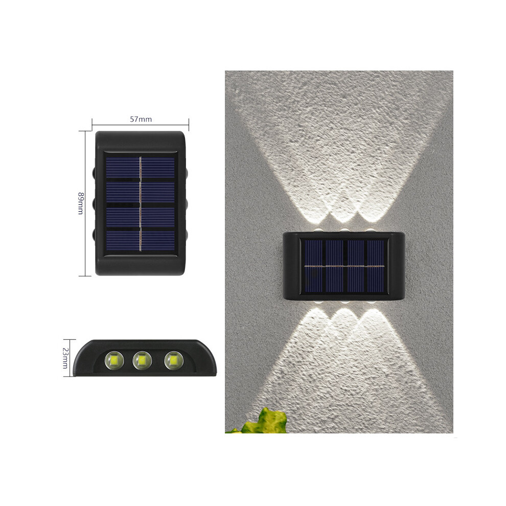 (White 6LED) Wall Lamp Solar Outdoor Luminous Lighting Garden Fence Light Decoration Sunlight-image-OPC-PKB9QNB-NEW