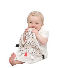 Brutale Chompers Comfortchew | Baby Lovey met siliconen bijtring en sensorische tags | Zacht fleecemateriaal Bevestigbare lus Machinewasbaar | (B