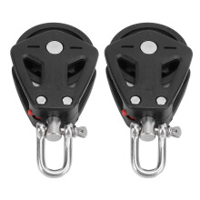 2PCS Marine Pulley Block Stainless Steel Nylon