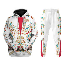 (Elvis style 1 sweatshirt suit, M) Elvis Presley character COS all-match casual fashion 3D sweatshirt surrounding