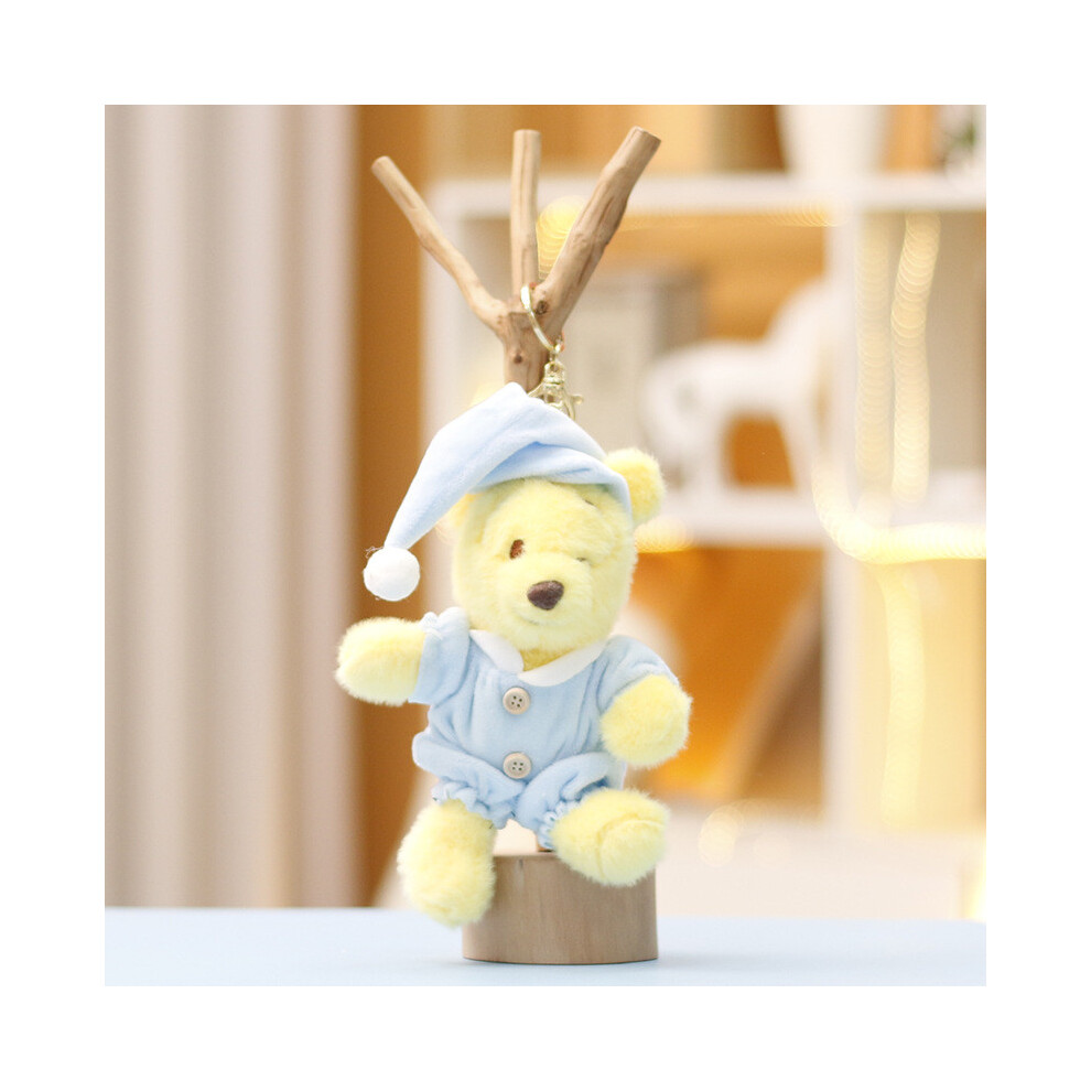 (Blue) Bear Winnie Pooh Cartoon Plush Doll Keychain Pp Cotton Gifts Decoration Filling-image-OPC-PKB9VVV-NEW