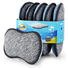 Multi-Purpose Sponges Kitchen by Scrub-it - Non-Scratch Microfiber sponges for Cleaning  Along with Heavy Duty Scrubbing Power - Reusable Dish Sp