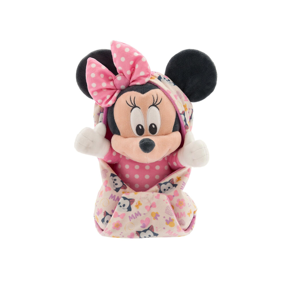 Disney Store Official Babies Collection: Minnie Mouse Plush In Swaddle With Detailed Plush Features - Official Soft Toy - Stuffed Animals For Babies