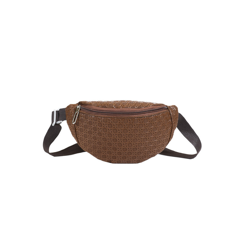 (Brown) Retro Solid Color Fashionable Vintage Children Waist Days Pack Kindergarten-image-OPC-PKB9XXV-NEW