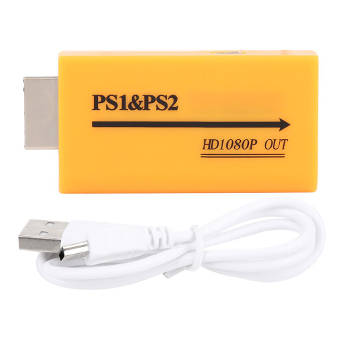 HDMI to Composite Video Adapter for PS1/PS2 Console Compact 7x3.5x1.5cm 1