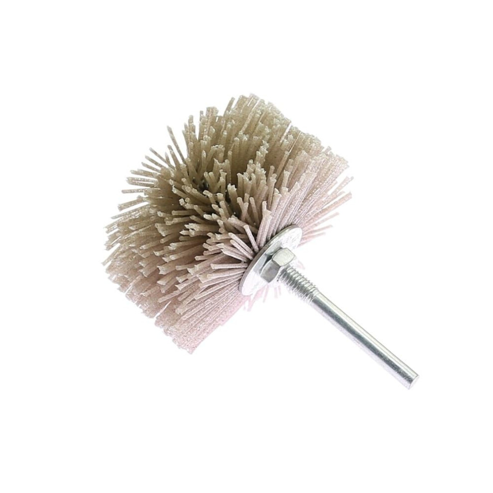 Wire Brush For Drill - 85Mm Abrasive Nylon Radial Polishing Brush Set, P600 Grit, 2-Piece For Power Tools 6038364079794