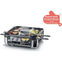 Raclette gril sans fumée SEVENTO - SEVERIN - RG2379 - 1900W, aspiration fumée, 8 poêlons, revêtement ILAG sans PFAS, Noir