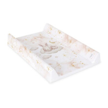 Ceba Baby Colchoneta para cambiar bebés gruesa lavable dura ultra ligera - Conejo somnoliento, 70x50 cm - Certificada Öko-Tex, Impermeable