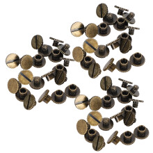 30 Messing-Buchrivetts & Schraubensatz, 9,56 mm Flachkopfnieten 4 mm