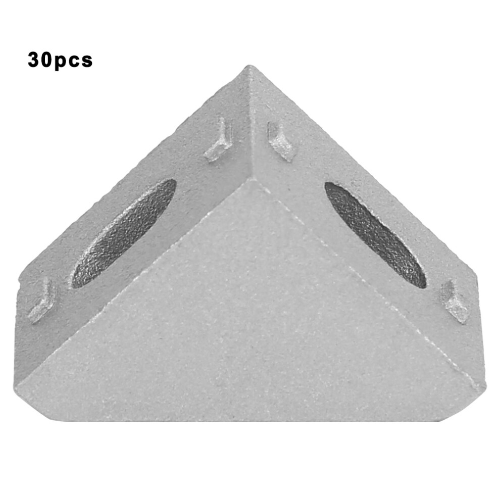 30Pcs Aluminum Corner Bracket 2 Holes Right Angle
