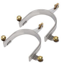 Westliche Edelstahl-Hufeisen mit Brass-Getriebe, 8,5 cm Länge