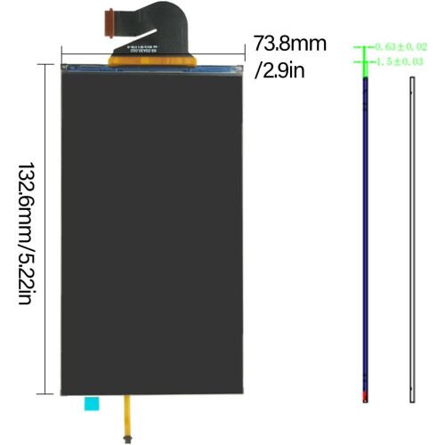 5.5" 720x1280 TFT Display Panel for Nuclear Radiation Devices with Full Viewing Angle and High Resolution 1