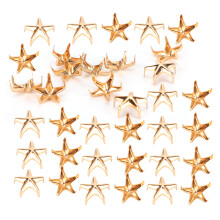200 Stück 10mm Goldene Sternnieten für Taschen & Kleidung DIY-Bastelarbeiten