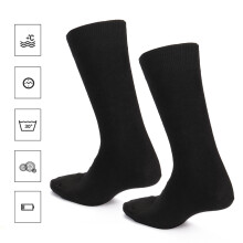 Wärmende Akku-Socken für Männer und Frauen – Outdoor, Reiten, Camping, Wandern – Größe L, Grau