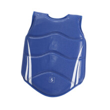 Karate Chest Protector Taekwondo Vest Muay Thai Sparring Body Protector Belly Pad Blue Size S Lightweight Durable Material