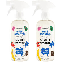 Miss Mouths Messy Eater Stain Treater Pacote duplo de problemas - Pacote de 2 removedores de manchas de 16 onas - Produtos essenciais para recm