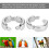Robuste Aluminium-Parrot-Beinringe für Flugtraining 10er-Pack #12 3