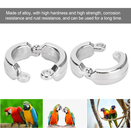 Robuste Aluminium-Parrot-Beinringe für Flugtraining 10er-Pack #12 2