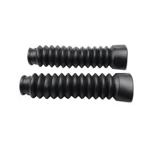 Motorcycle Suspension Front Fork Cover Shock Absorber 20.5cm Long Black Pair Compatible with Motorbike Models