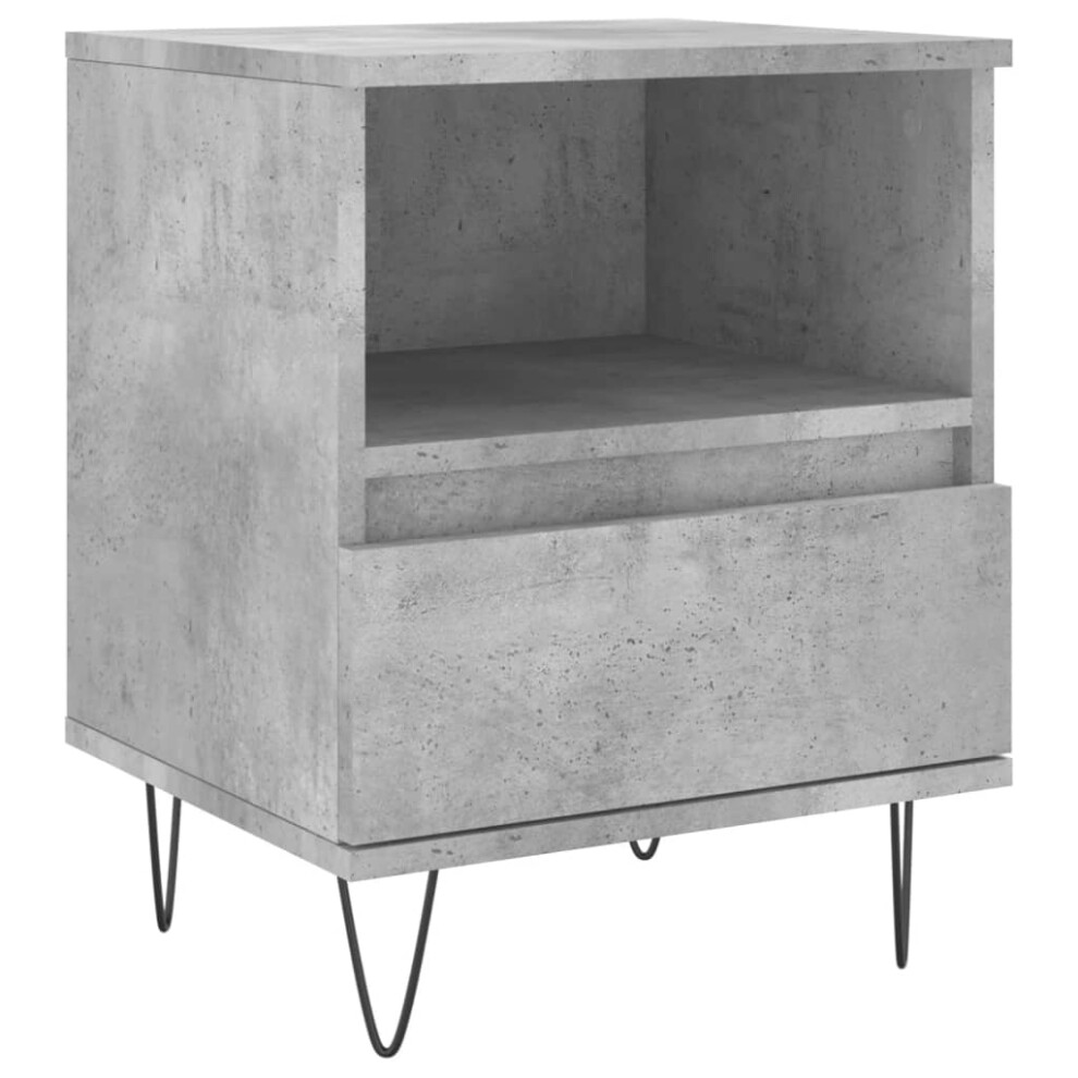 Bedside Cabinet | Bedside Table | Nightstand Concrete Grey 40x35x50 cm Engineered Wood-image-OPC-PKBC8DJ-NEW