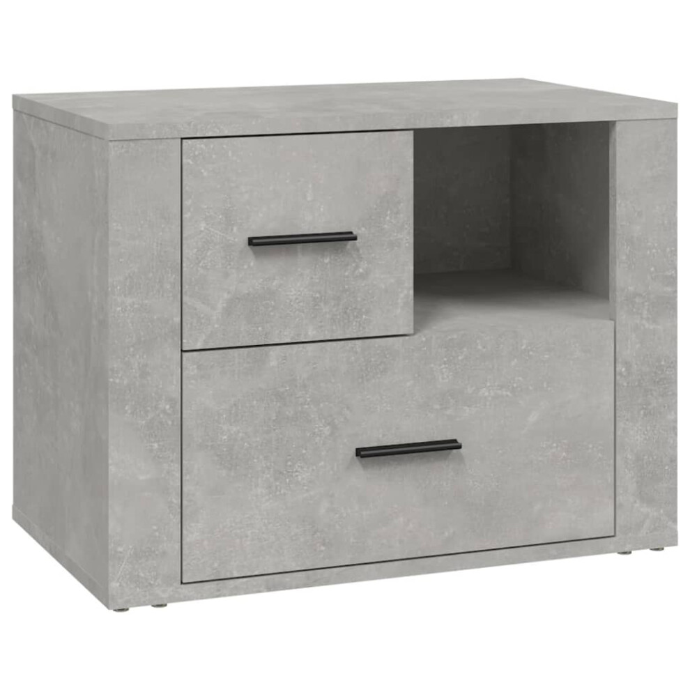 Bedside Cabinet | Bedside Table | Nightstand Concrete Grey 60x36x45 cm Engineered Wood-image-OPC-PKBC8QP-NEW