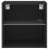 Bedside Cabinet | Bedside Table | Nightstand with LED Lights Wall-mounted Black 7