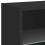 Bedside Cabinet | Bedside Table | Nightstand with LED Lights Wall-mounted Black 10
