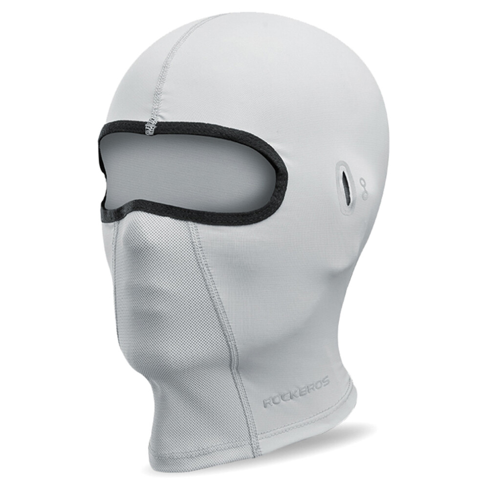 ( Grey/With Glasses Hole) Rockbros Lf8064 Motorcycle Face Mask Sun Protection Ice Silk Outdoor Cycling Balaclava Cap Scraf Stretch Helmet Liner Light/Grey 6914289859454