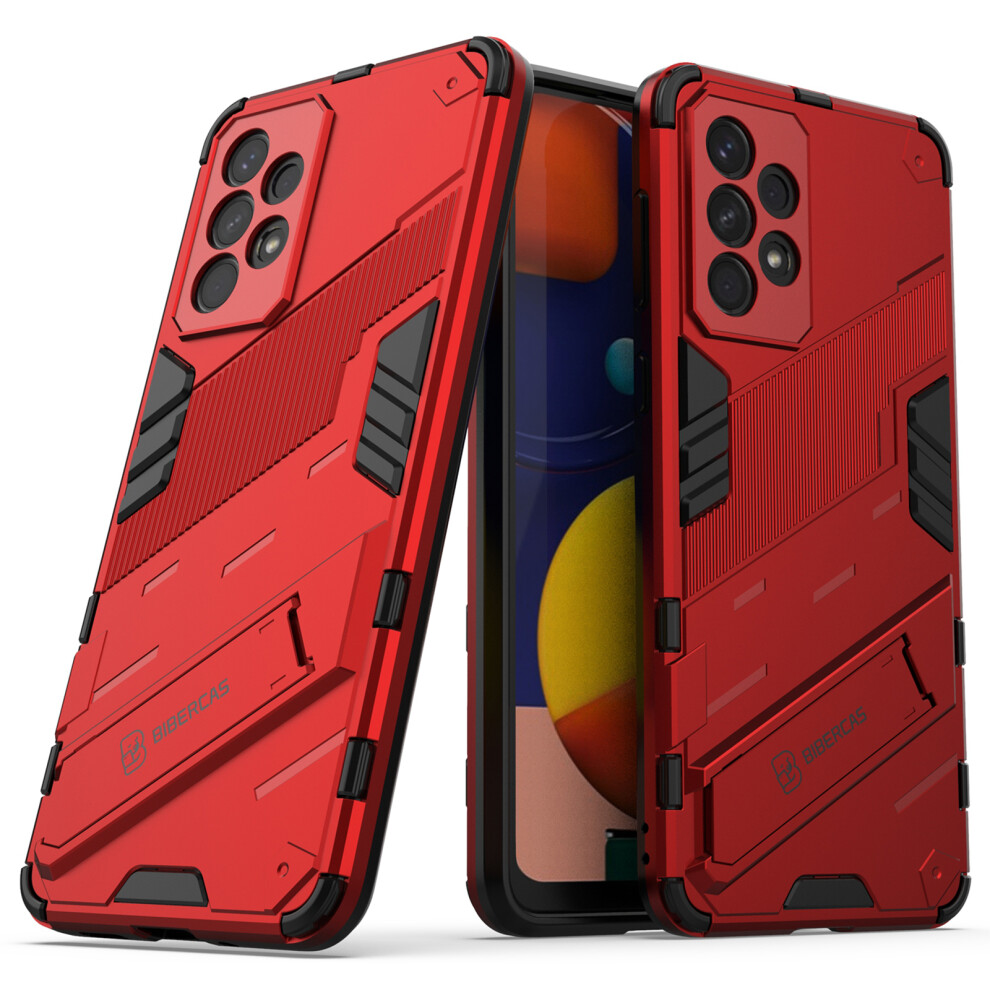 (Red) Shockproof Kickstand Phone Case Tpu + Pc Hybrid Cover For Samsung Galaxy A33 5G Red 6914288969253