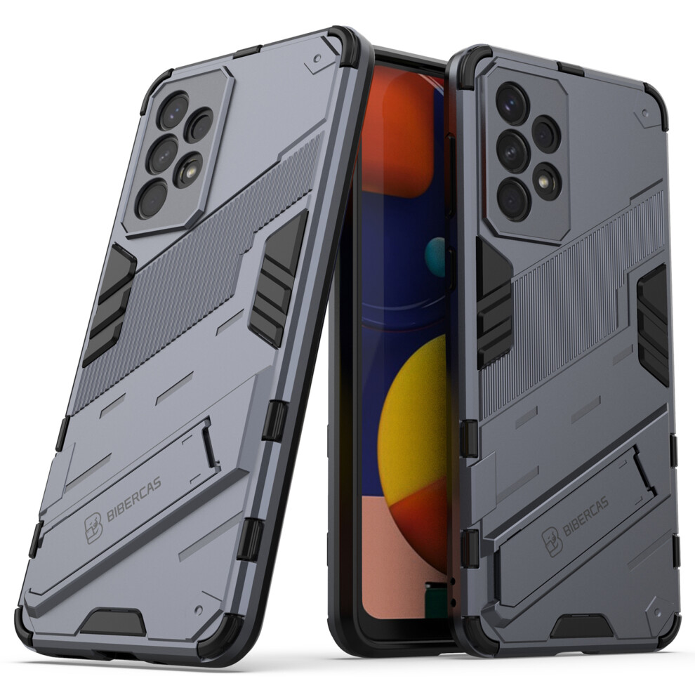 (Dark ) Shockproof Kickstand Phone Case Tpu + Pc Hybrid Cover For Samsung Galaxy A33 5G Blue 6914280921105
