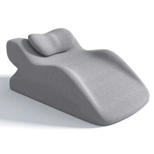 (Light Grey) 2Pcs Set Ergonomic Memory Foam Intimate Positioning Pillow for Couples with Mini Support Cushion