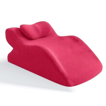 (Pink) 2Pcs Set Ergonomic Memory Foam Intimate Positioning Pillow for Couples with Mini Support Cushion