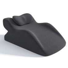 (Dark Grey) 2Pcs Set Ergonomic Memory Foam Intimate Positioning Pillow for Couples with Mini Support Cushion