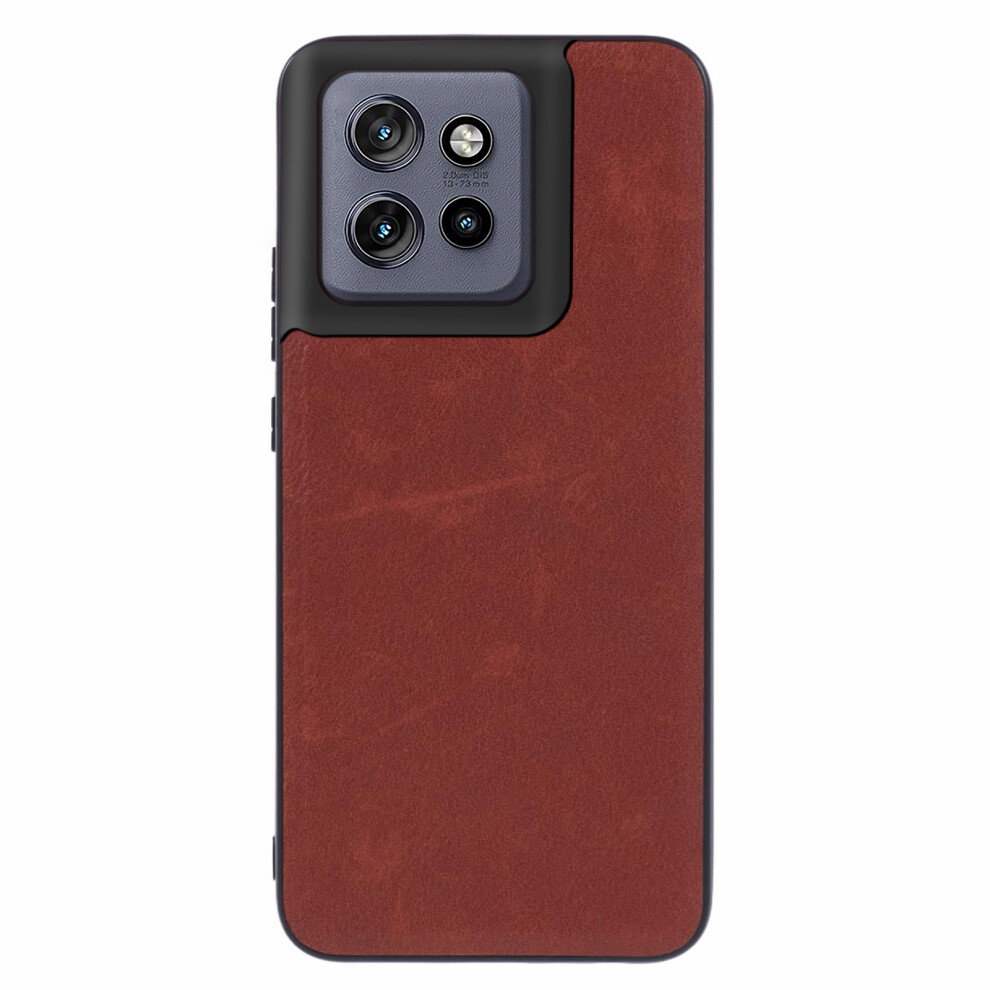 (Brown) For Motorola Edge 50 Neo 5G Moto S50 5G Thinkphone 25 5G Case Retro Leather Coated PC+TPU Phone Cover