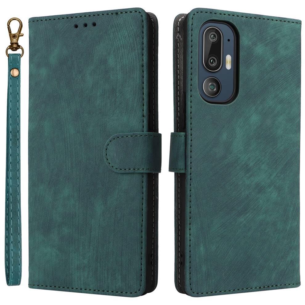 (Green) For Htc U24 Pro 5G Case Rfid Blocking Wallet Leather Phone Cover With Strap Green 6914280201122