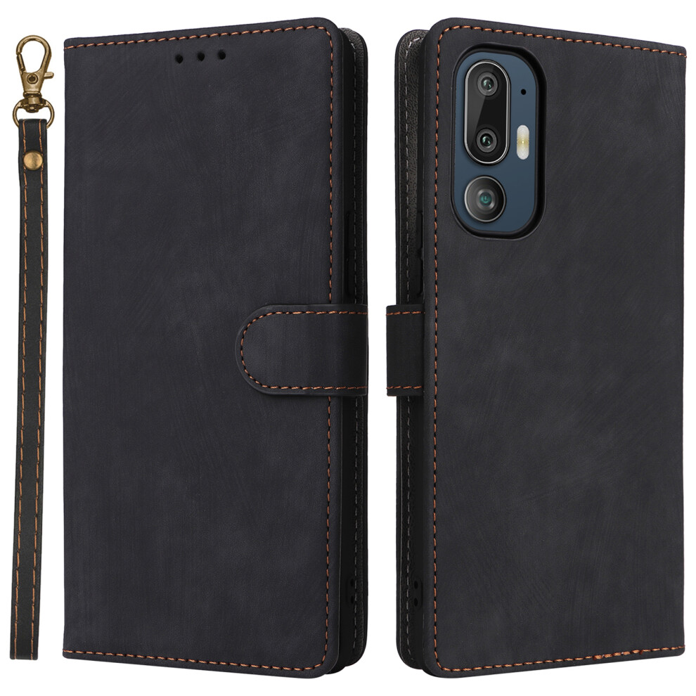 (Black) For Htc U24 Pro 5G Case Rfid Blocking Wallet Leather Phone Cover With Strap Black 6914283514847