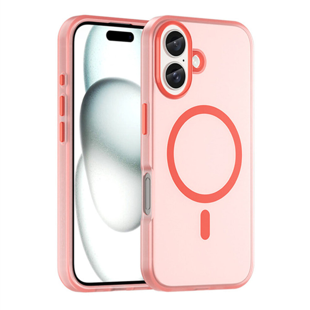 (Red) For Iphone 16 Case Compatible With Magsafe Skin-Touch Pc+Tpu Matte Phone Cover Red 6914289862355