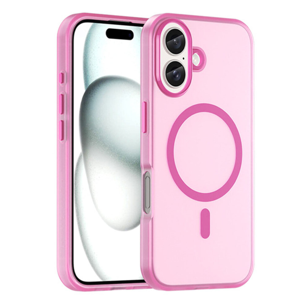 (Pink) For Iphone 16 Case Compatible With Magsafe Skin-Touch Pc+Tpu Matte Phone Cover Pink 6914283272501