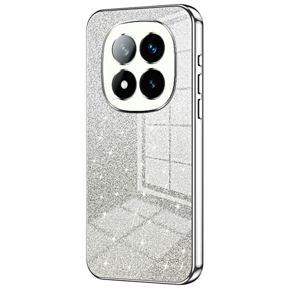 (Silver) For Xiaomi Redmi Note 14 Pro+ 5G Case Electroplating Gradient Glitter Tpu Phone Cover Silver 6914288324427