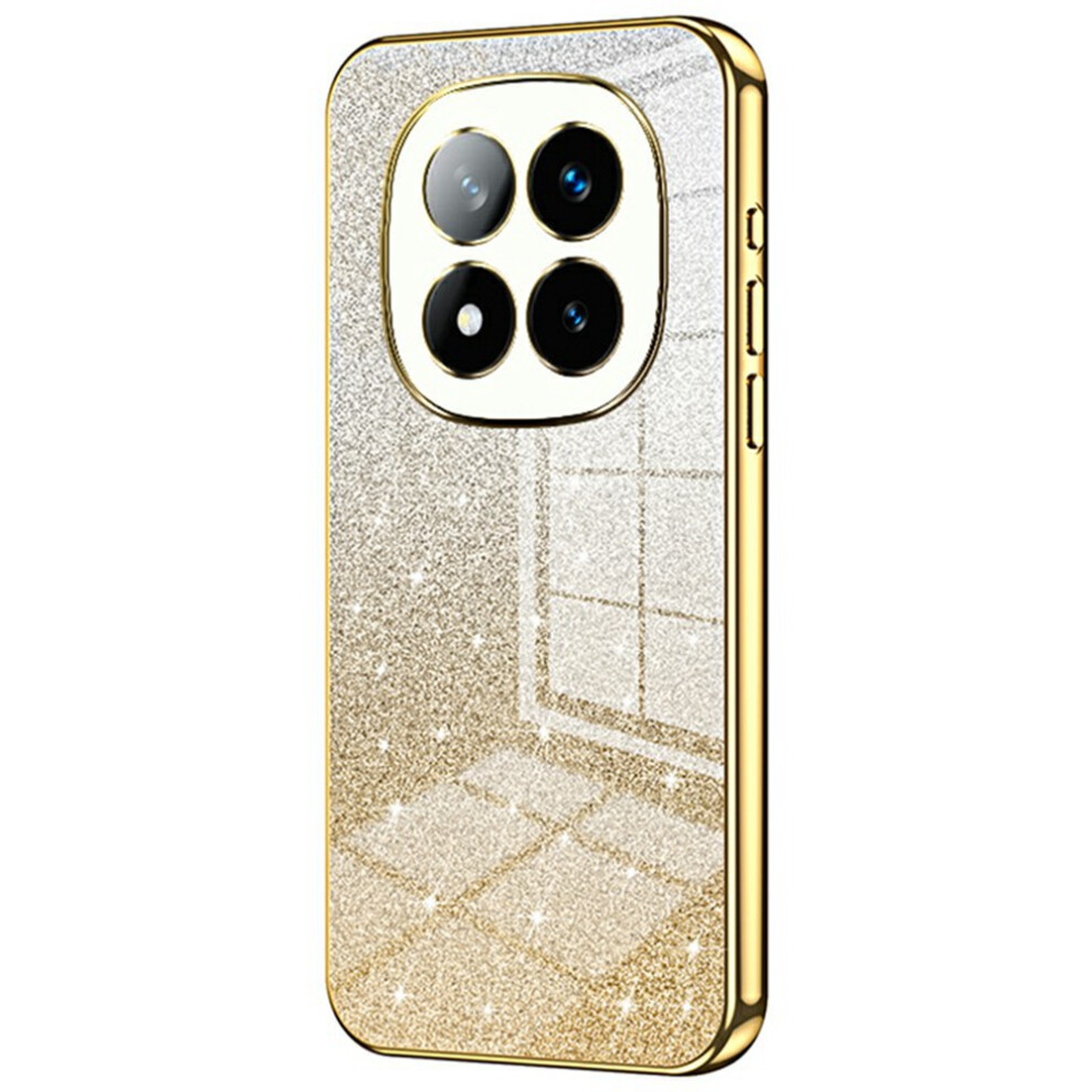 (Gold) For Xiaomi Redmi Note 14 Pro+ 5G Case Electroplating Gradient Glitter Tpu Phone Cover Gold 6914280276274