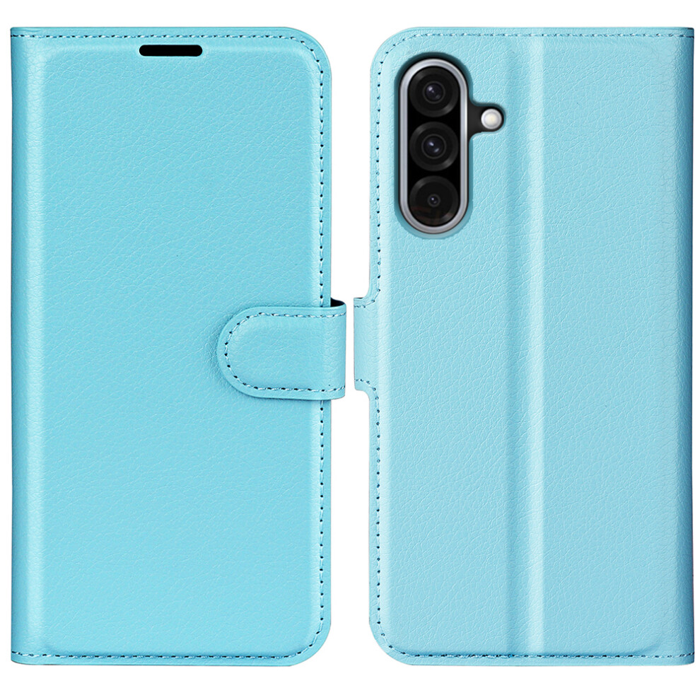 (Blue) For Samsung Galaxy A36 5G A56 5G Case Litchi Texture Shockproof Leather Wallet Phone Cover Blue 6914284423223