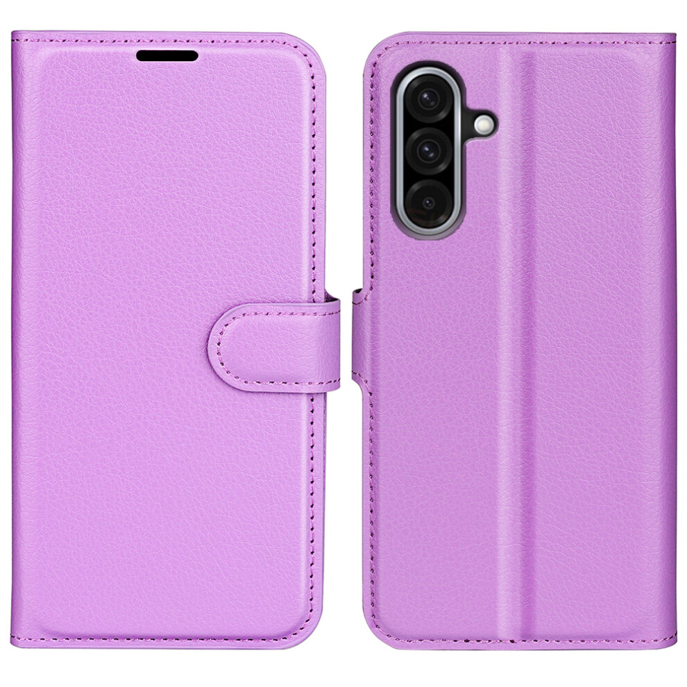 (Purple) For Samsung Galaxy A36 5G A56 5G Case Litchi Texture Shockproof Leather Wallet Phone Cover Purple 6914284627690