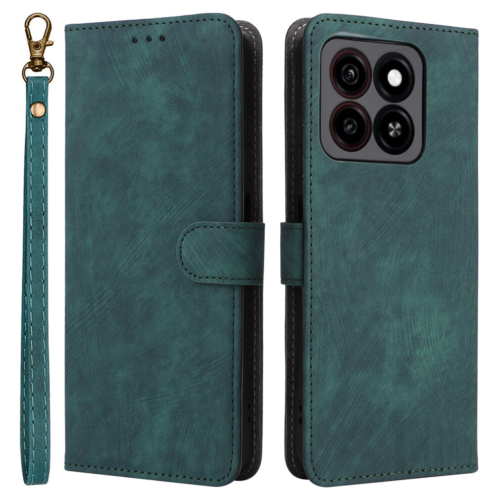 (Green) For Zte Blade A35 Blade A55 Wallet Case Rfid Blocking Pu Leather Cover Stand View Green 6914282504658