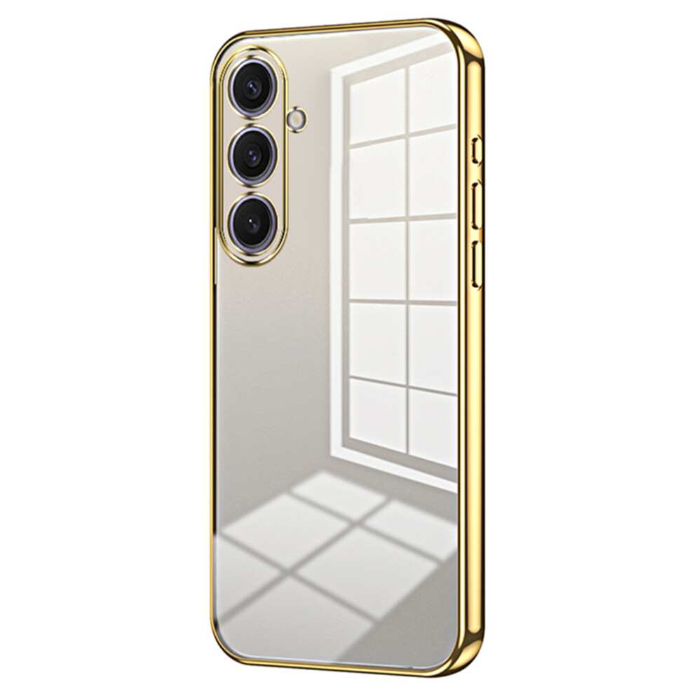 (Gold) For Samsung Galaxy S25+ Case Electroplating Frame Soft Tpu Phone Cover Gold 6914282698500