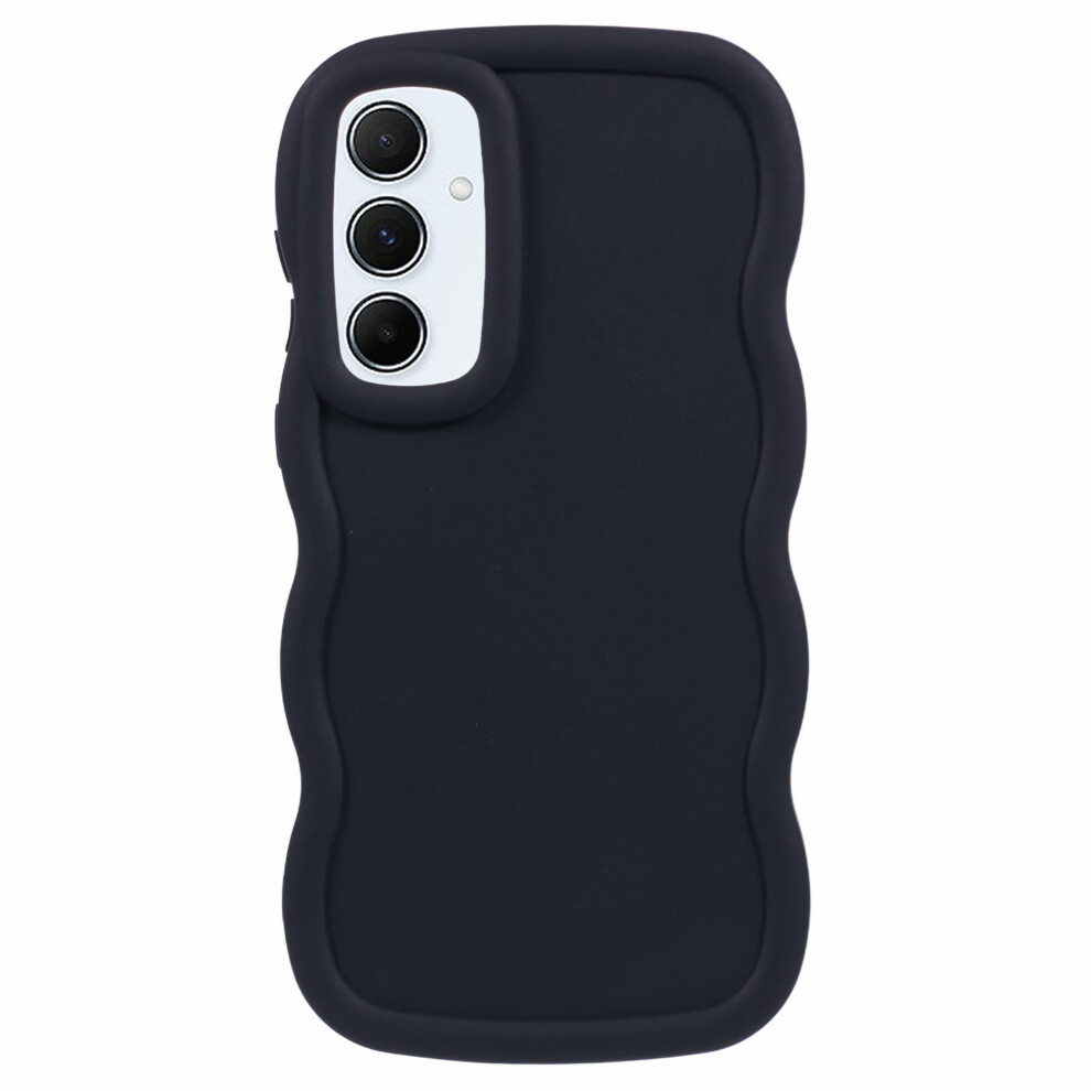 (Black) For Samsung Galaxy S24 Fe Case Tpu Protective Phone Cover Unique Curly Wave Frame Black 6914288073257
