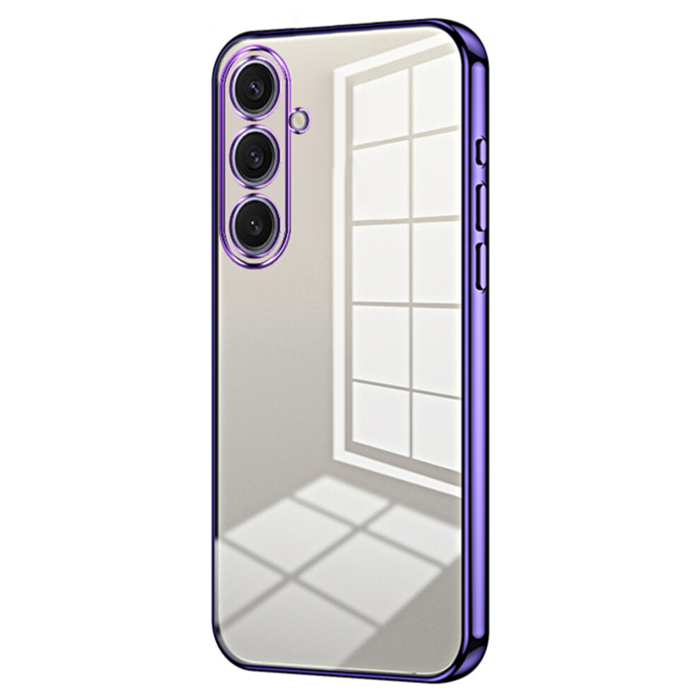 (Purple) For Samsung Galaxy S25+ Case Electroplating Frame Soft Tpu Phone Cover Purple 6914281516638