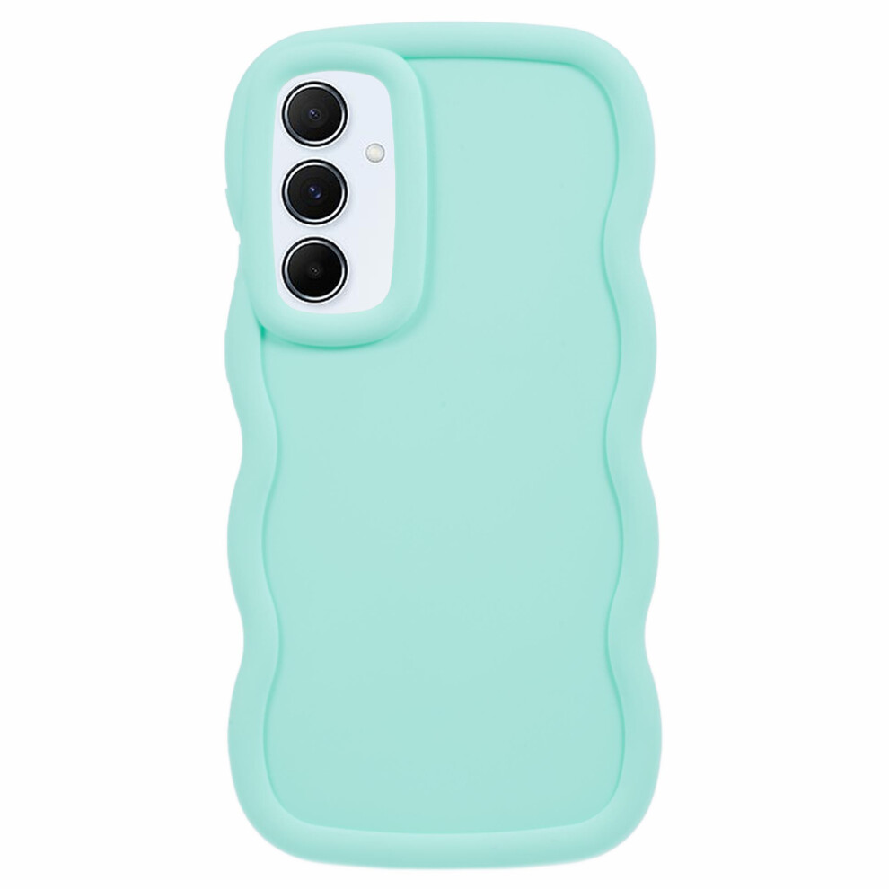 (Light ) For Samsung Galaxy S24 Fe Case Tpu Protective Phone Cover Unique Curly Wave Frame Green 6914284485207
