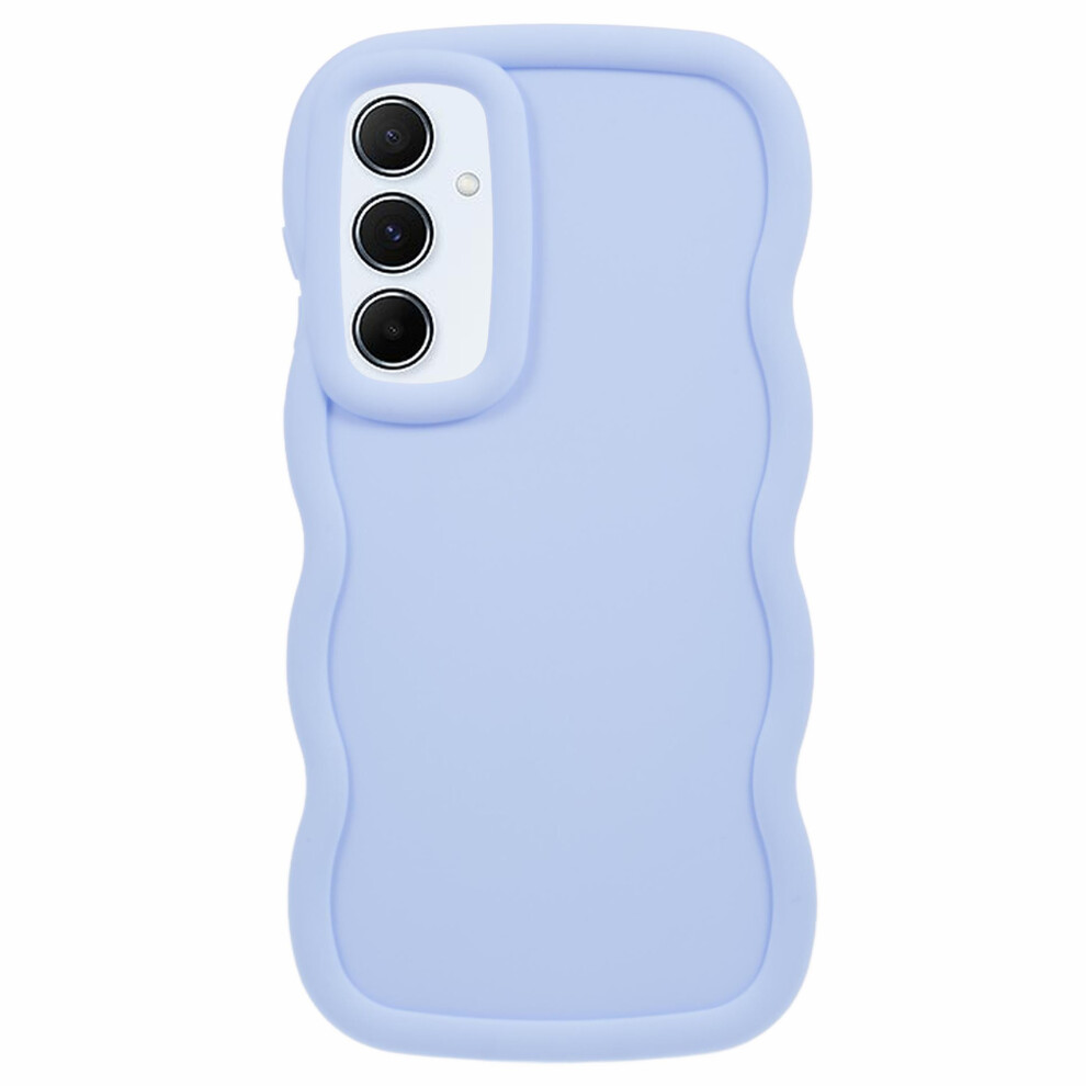 (Purple) For Samsung Galaxy S24 Fe Case Tpu Protective Phone Cover Unique Curly Wave Frame Purple 6914283613151