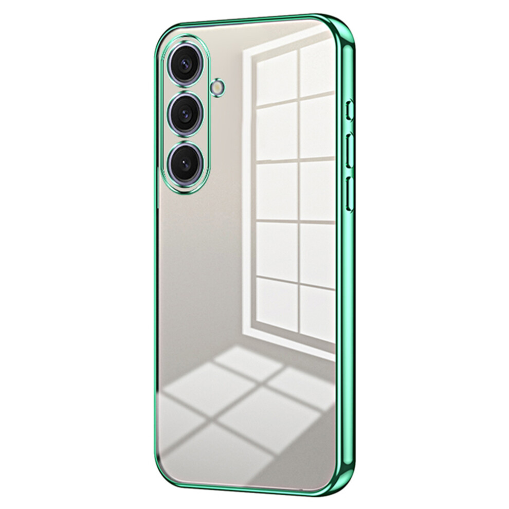 (Green) For Samsung Galaxy S25+ Case Electroplating Frame Soft Tpu Phone Cover Green 6914280556864
