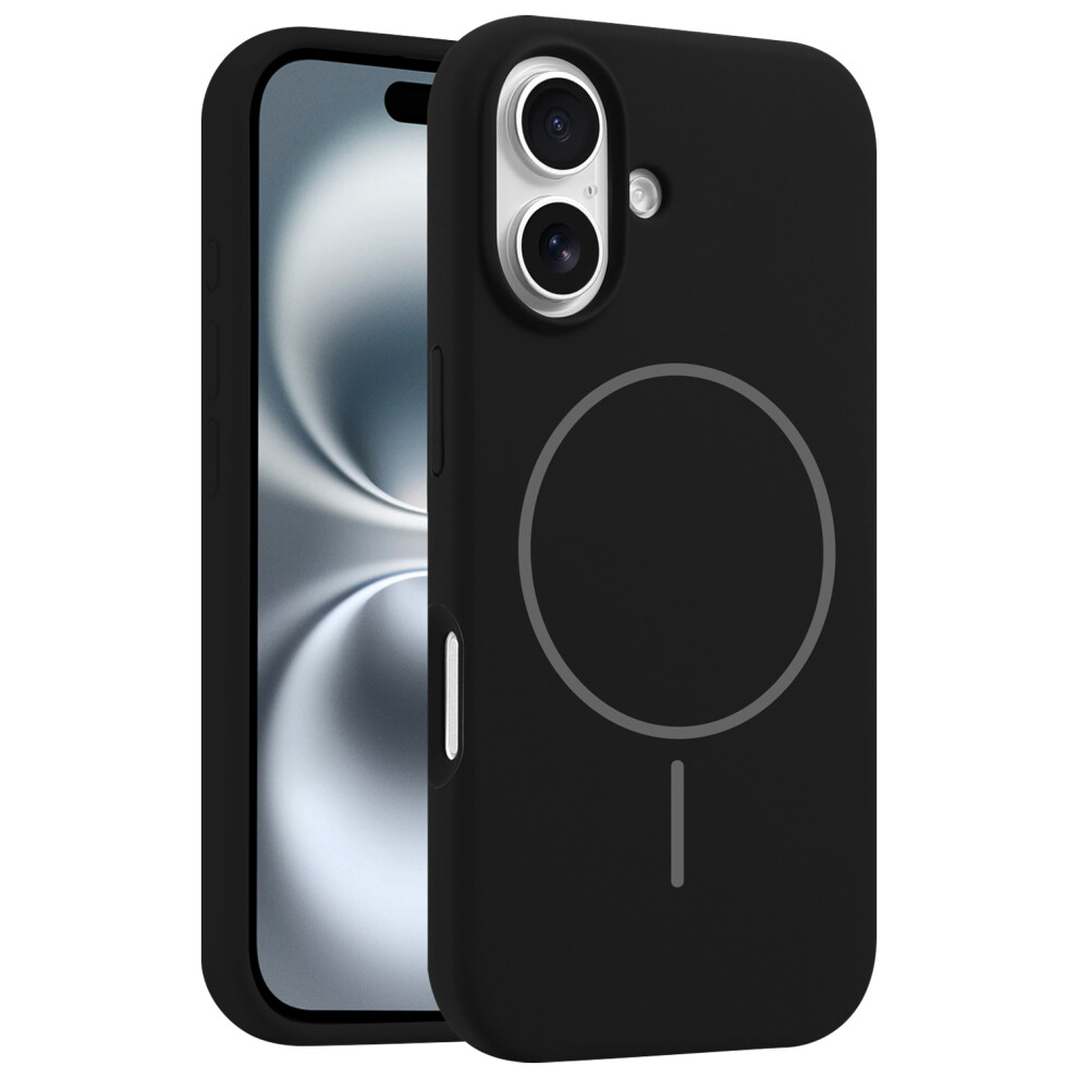 (Black) For Iphone 16 Case Compatible With Magsafe Soft Silicone Shockproof Phone Cover Black 6914287998018